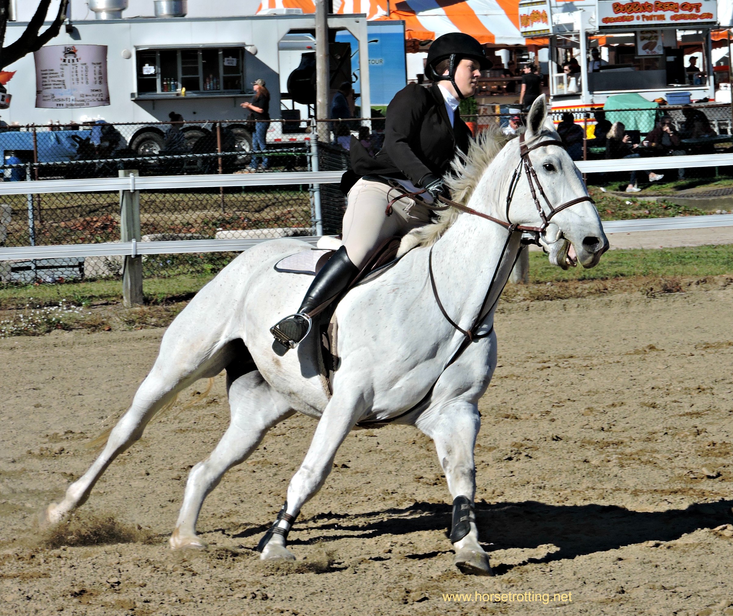 Horse jumping competition at the Norfolk County Fair, Simcoe, Ontario