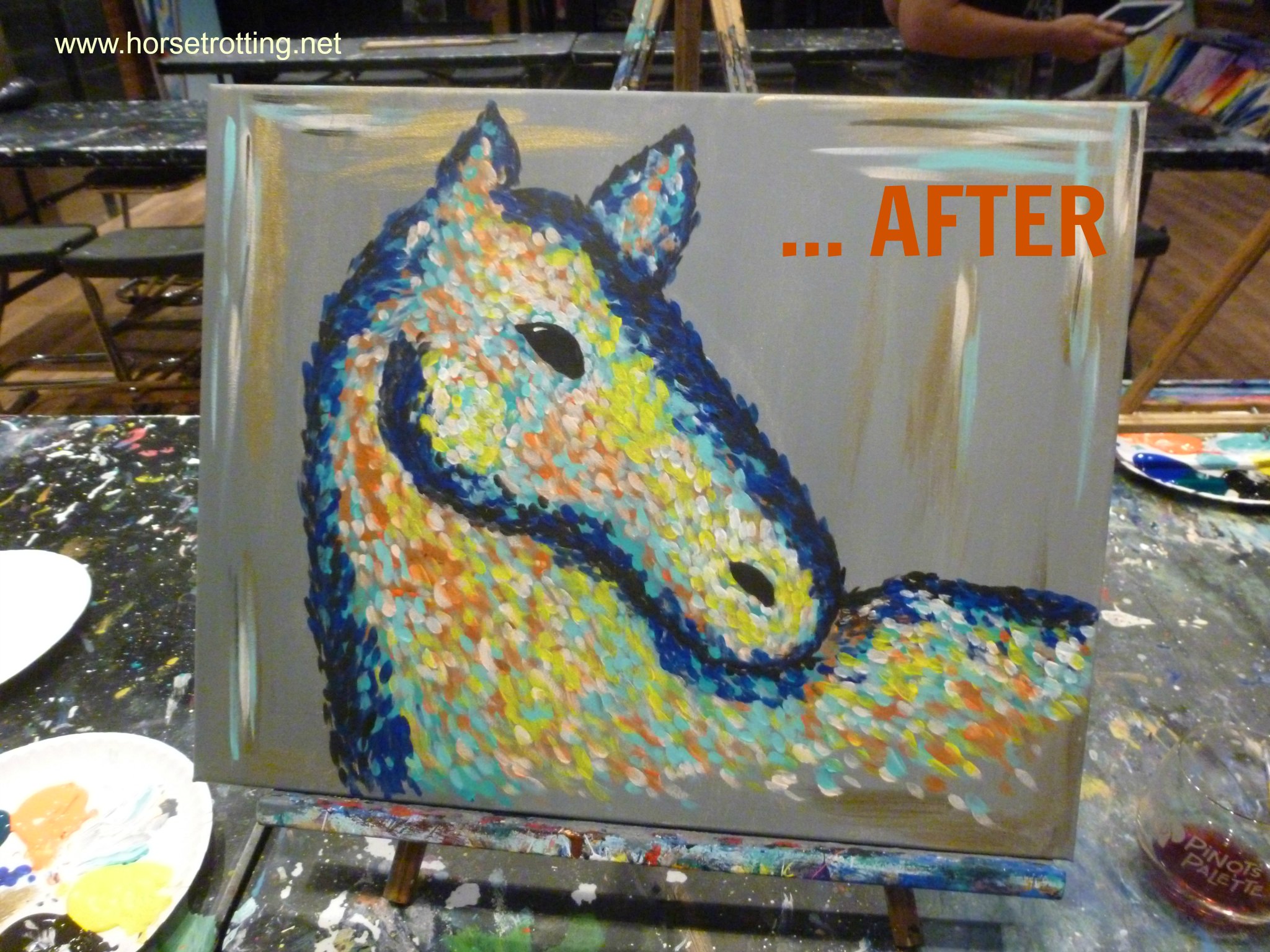 painting of abstract horse