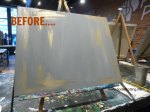 before painting at Pinot's Pallete