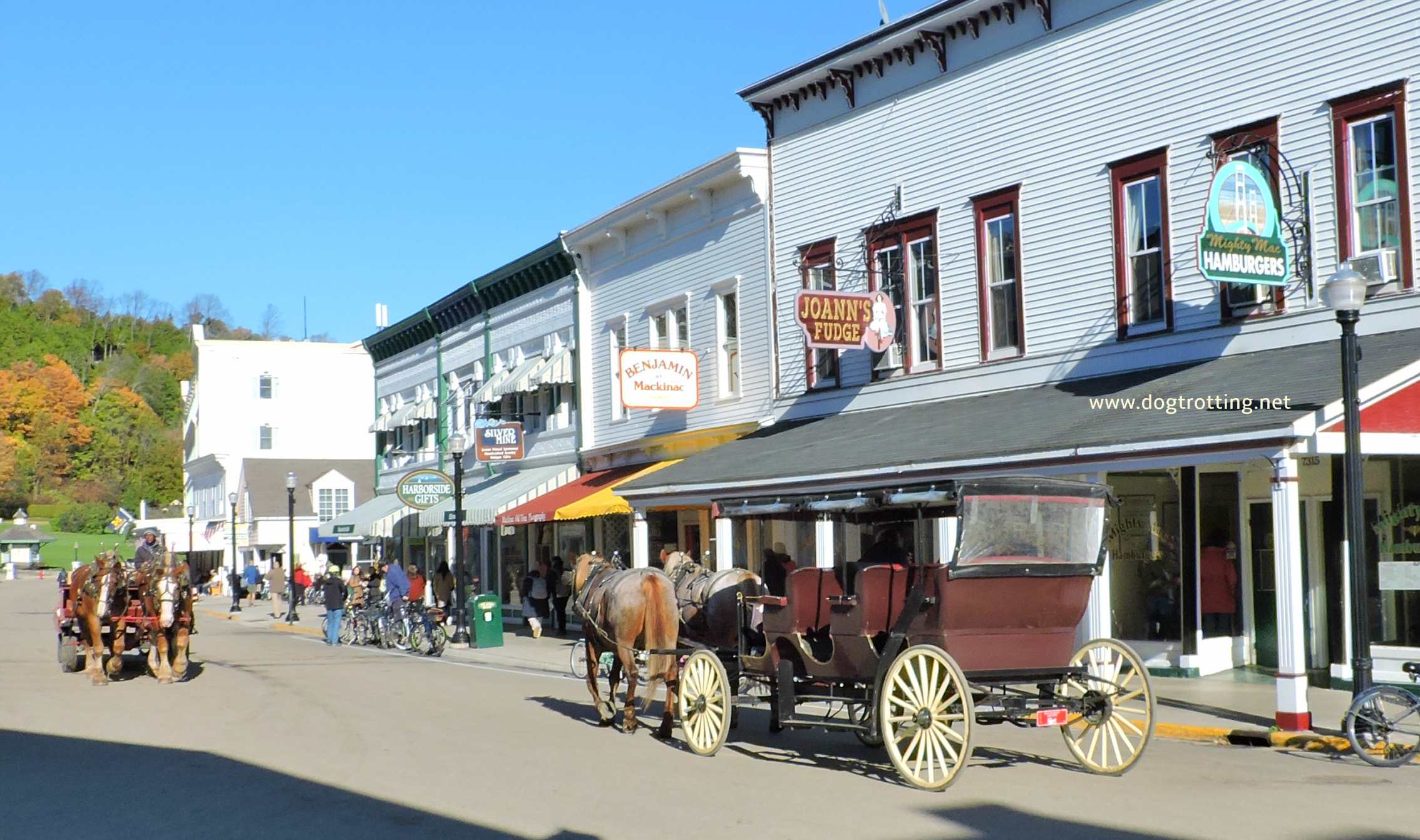 Downtown Mackinac Island, Michigan www.horsetrotting.net